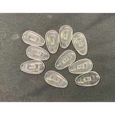 3 Paar ( 6 Stück) Nasenpads / Brillenpads aus Silikon Klicksystem 15mm Neu