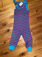 Moonkids Strampler Gr. 74 Rot Blau Gestreift 