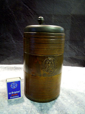 Sammler Rar alt 1L König Pilsener 1980 Bier Krug mit Zinn Deckel Steingut Humpen