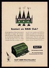 3w6933/ Alte Reklame von 1956 – FACIT Rechenmaschinen – Düsseldorf