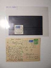 5018. 01.11.1951, 2 Belege mit