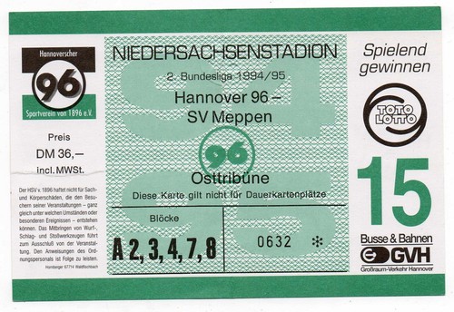 Ticket hannover sv - bl,