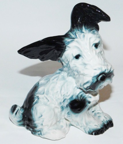 Keramik figur hund scotch - keramik,