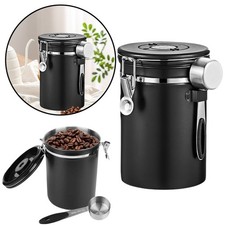 Kaffeedose Edelstahl Behälter für 1kg Kaffeebohnen inkl. Dosierlöffel 1800ml
