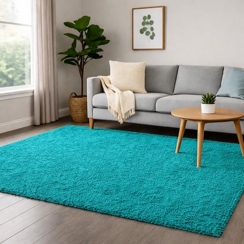Shaggy teppich uni design - uni,