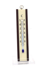 Zimmerthermometer Innenthermometer Wand Thermometer Holz H 13,5 cm