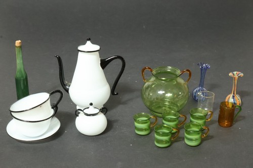 Altes glas puppengeschirr - altes,