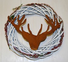 Hirschgeweih Geweih Hirsch Edelrost Rost Metall alpenstyle Landhausstil shabby 