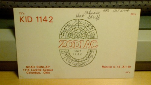 Radio qsl postcard kid 1142 - radio,