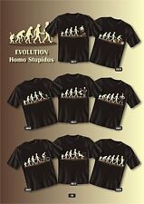 Herren T-Shirts Evolution Homo Stupidus lustige Sprüche-Shirts Männer Geschenk