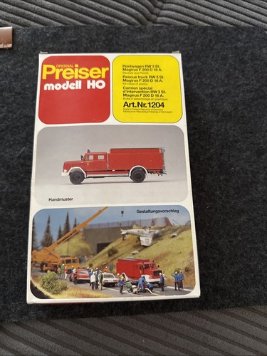 Preiser kit magirus - magirus, rüstwagen
