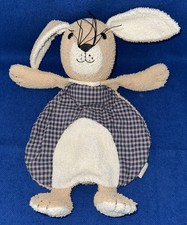 Schmusetuch Sterntaler groß Hase beige + blau kariert - ehemals mit Körnerkissen