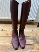 Lederreitstiefel, farbig,  Weinrot, Damen, 6 1/2, 50, 38, 5, Tolle Farbe