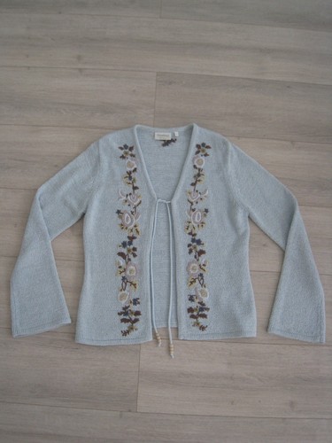 Strickjacke hellblau mit - strickjacke,