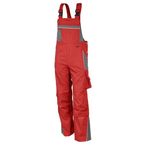Qualitex pro latzhose rot grau - pro,