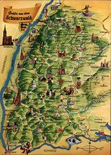 Reliefkarte Postkarte