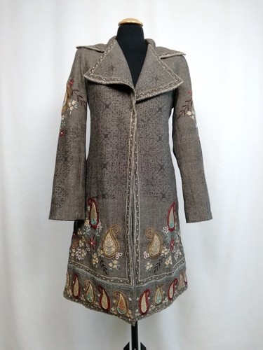 Damen mantel tweed - m,