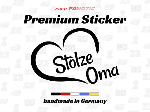 Stolze oma herz aufkleber - stolze,