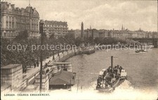 Dampfer Binnenschifffahrt London Thames Embankment