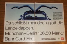 Seltene Werbung DEUTSCHE BAHN Bahncard First - Landeklappen schließen 1993