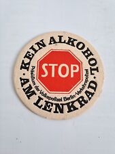 Seltener Bierdeckel Stop kein Alkohol am Lenkrad Präsidium d Volkspolizei Berlin
