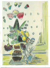 AK Ernst Ludwig Kirchner Stilleben mit Plastik "Tanzendes Paar" vor Fenster