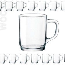 6 Kaffeegläser Teegläser STAPELBAR Henkel Griff Glas Gläser Bockbecher Glühwein