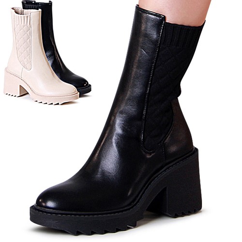 Damen plateau stiefeletten - plateau,