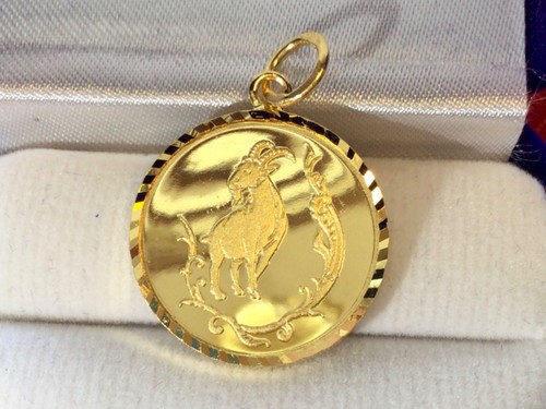 The goat gold anhänger - gold, 23k