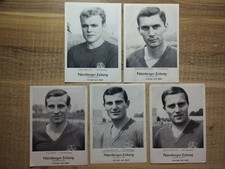 1.FC Nürnberg 5.alte Original signierte Autogrammkarten Nürnberger Zeitung RAR