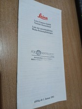 Leica preisliste Januar 1993