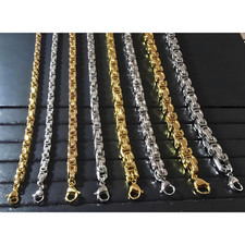 Königskette Edelstahl Panzerkette Halskette Silber & Gold Länge 45cm-65cm