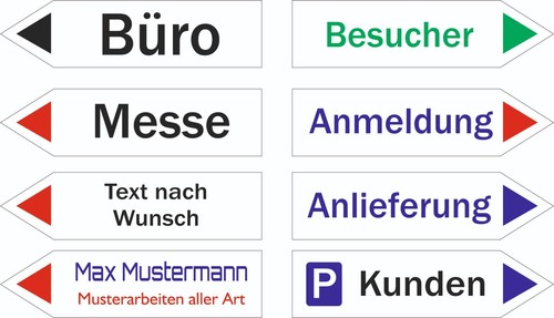 Pfeil schild wegweiser - 5x,