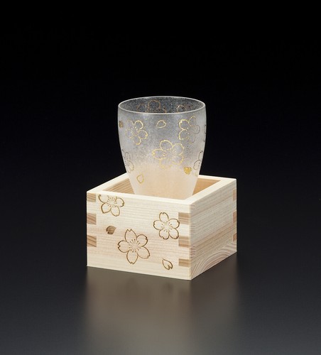 Sake glass masu cup - glass, +