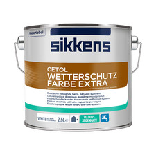 Sikkens Cetol Wetterschutzfarbe Holz Deck  Farbe  Extra weiß 2,5L