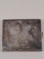 Alpacca Zigarettenetui aus den 1960er Jahren mit Monogramm "PL" – innen vergolde