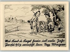 13581513 - Mit Kind und Kegel Neujahr Fotomontage 1939