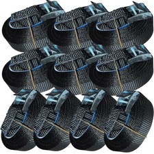 10 Spanngurte  4m mit Klemmschloss Schnellspanner Spanngurt Zurrgurt BLACK