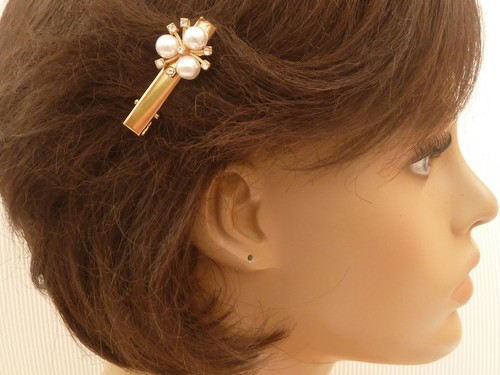 Edler haarclip mit perlen und - haarclip,