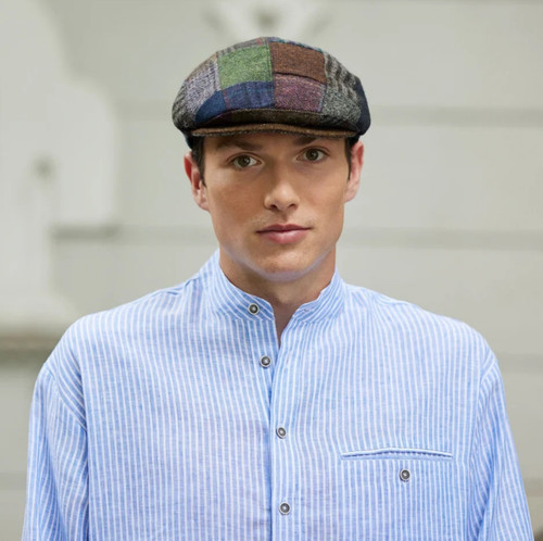 Donegal tweed flat cap - flat,