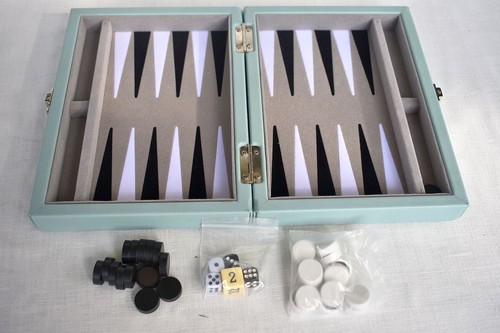 Backgammon kunstleder klein - backgammon,