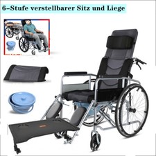 Leichtgewichtrolls Faltrollstuhl Faltbar Rollstuhl Aktivrollstuhl mit Bettpfanne