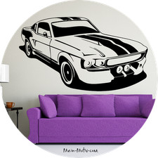 Wandtattoo Ford Mustang 1967