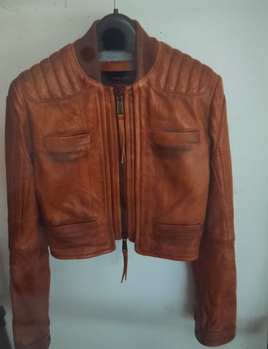 Dsquared2 lederjacke braun - lederjacke,