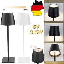 Dimmbar LED Akku Tischleuchte Touch Tischlampe LED Lampe USB Nachttischlampen DE