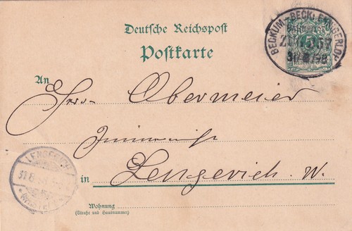 Bahnpost beckum beck - -,