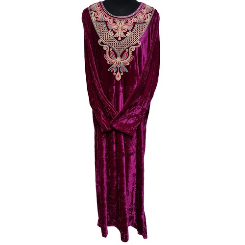 Damen samt langärmlig maxi - samt,