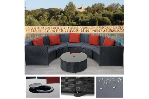 Polyrattan loungegruppe - ,