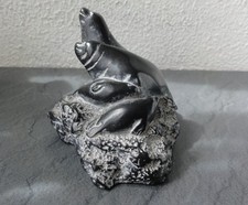 Pearlite Seehund Familie Tierfigur Figur Skulptur Handarbeit Made in Canada