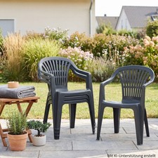 Gartenstuhl - anthrazit -